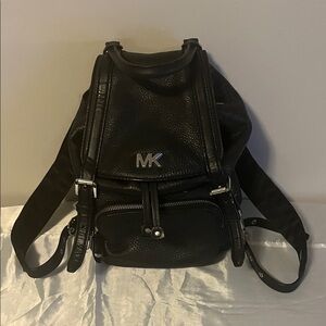Michael Kors Black Pebbled Backpack